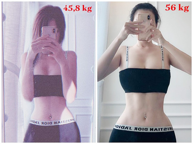 Có nhiều người sợ tăng cân nhưng đối với Lin, tăng cân khiến cô trở nên càng quyến rũ, đường cong hình thể trở nên rõ rệt hơn. 
