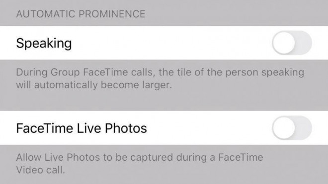 Trên iOS 13.5, bạn có thể tuỳ chọn giúp khung video của những người tham gia FaceTime nhóm được giữ nguyên ở một mức cố định bằng cách vào "Cài đặt" (Settings) &gt; FaceTime và tắt "Đang nói" (Speaking) ở phần "Tự động nổi bật" (Automatic Prominence).