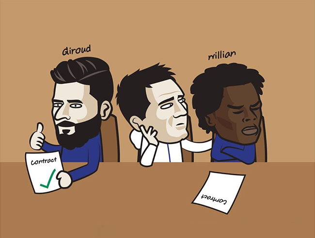 Giroud đã đồng ý ở lại Chelsea, còn Willian vẫn đang còn phân vân.