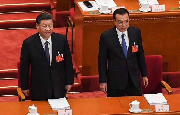 Chủ tịch Trung Quốc Tập Cận Bình (trái) và Thủ tướng Trung Quốc Lý Khắc Cường.