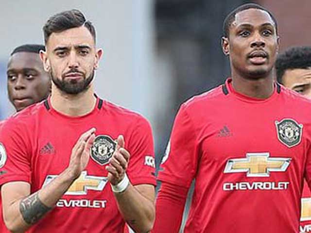 Bruno Fernandes khả năng sẽ không được&nbsp;sát cánh với Ighalo khi Ngoại hạng Anh trở lại