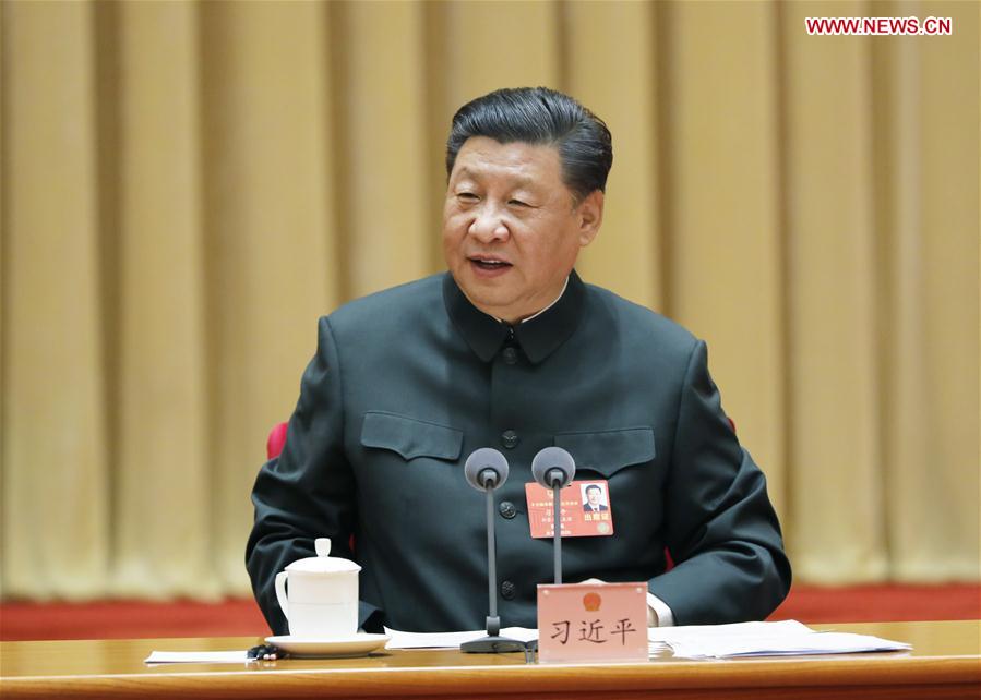 Chủ tịch Trung Quốc Tập Cận Bình phát biểu bên lề kỳ họp Quốc hội ngày 26.5. Ảnh: Tân Hoa Xã.