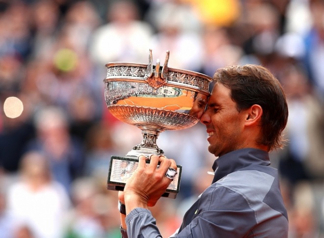 Hình ảnh Nadal vô địch Roland Garros năm 2019