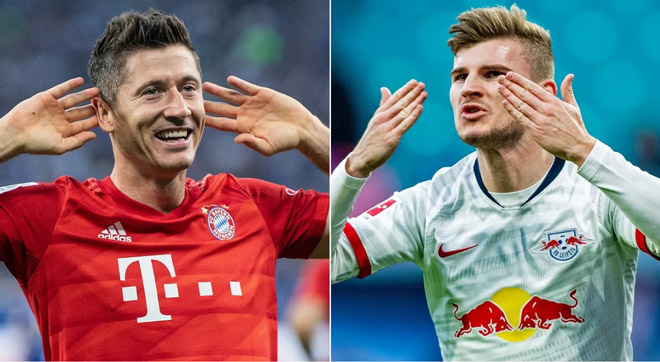 Lewandowski đang cạnh tranh cùng Werner trong cuộc đua danh hiệu "Vua phá lưới"