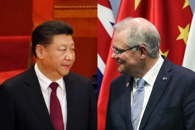 Căng thẳng giữa Trung Quốc và Úc leo thang kể từ khi Thủ tướng Úc Scott Morrison kêu gọi điều tra nguồn gốc dịch Covid-19, bùng phát ở Trung Quốc. Ảnh: FIB