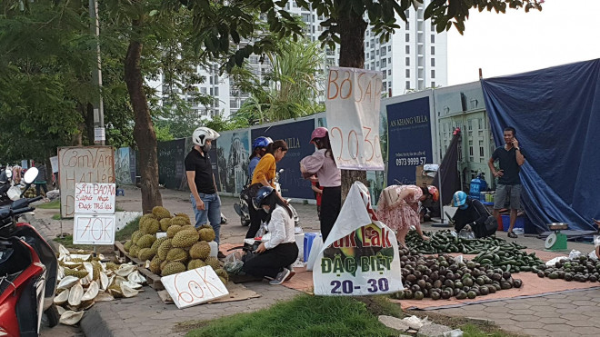 Một góc bán rong tại phố Tố Hữu (Hà Đông).