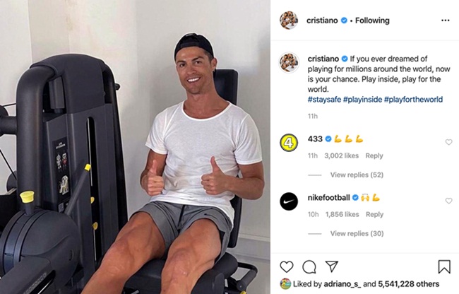 Cristiano Ronaldo có 219 triệu người theo dõi trên Instagram, hút một lượng fan đông đảo khắp thế giới.

