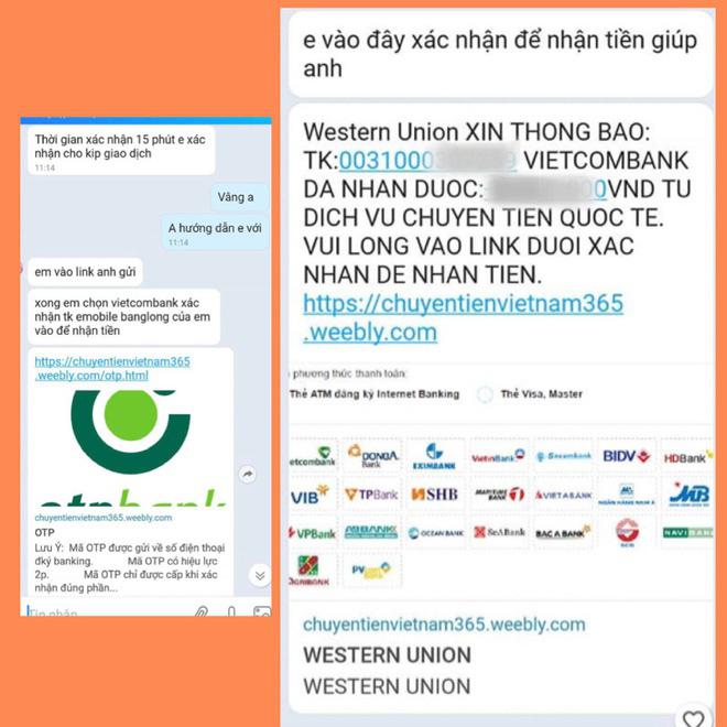 Giao diện trang web giả mạo của đối tượng lừa đảo - Ảnh: Bộ Công an