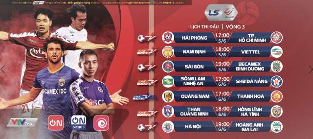 Lịch thi đấu của vòng 3 V-League 2020 với nhiều trận đấu nóng được nhiều người quan tâm