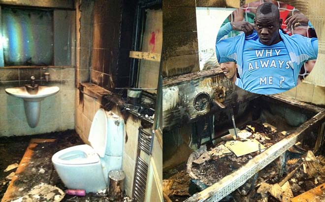 Balotelli đốt pháo hoa trong nhà, gây hỏa hoạn nghiêm trọng