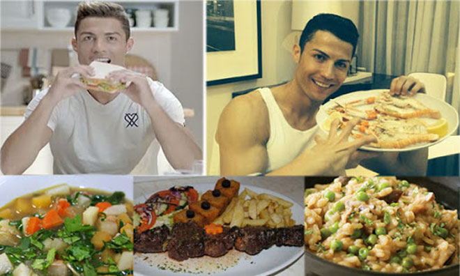 Cristiano Ronaldo nổi tiếng với chế độ ăn hợp lý