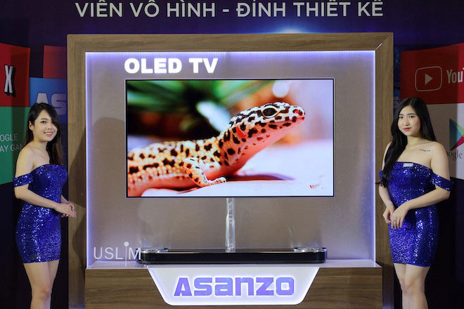 Chiếc TV OLED với “viền vô hình - đỉnh thiết kế” của Asanzo.