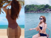 Ca nhạc - MTV - Khoe ảnh bikini táo bạo, Hoàng Thùy Linh và dàn mỹ nữ bất ngờ lộ dấu vết &quot;lạ&quot;