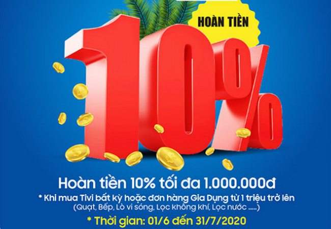 Các ngân hàng và siêu thị điện máy tung ra chính sách hoàn tiền tới 10% hóa đơn với những thanh toán không sử dụng tiền mặt