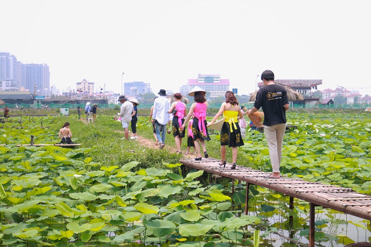 Vé vào cửa là 50.000 đồng/người, vào những ngày cuối tuần ở đây đón hàng nghìn lượt khách ra vào.