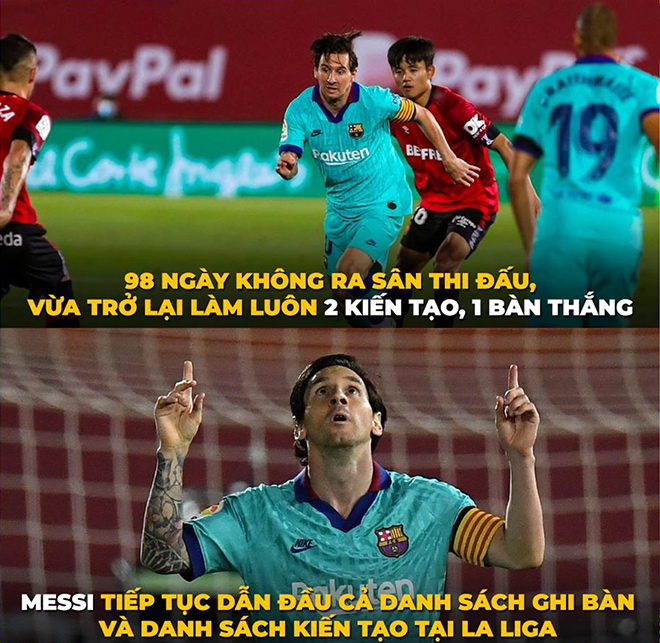 Vừa trở lại sau dịch, Messi đã tỏa sáng rực rỡ nhấn chìm đối thủ.