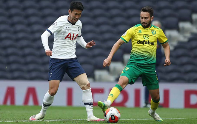 "Ronaldo Hàn Quốc" Son Heung Min cũng không thể ghi bàn ở trận&nbsp;đấu Norwich khi Tottenham thua ngược 1-2 trước đối thủ dưới cơ