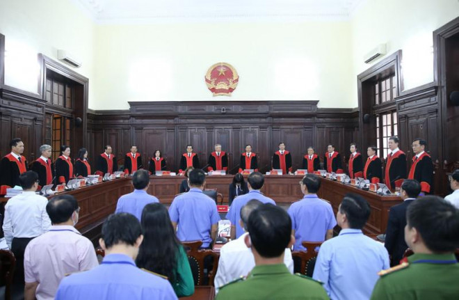 Quang cảnh phiên tòa giám đốc thẩm vụ án Hồ Duy Hải. Ảnh: BCTP