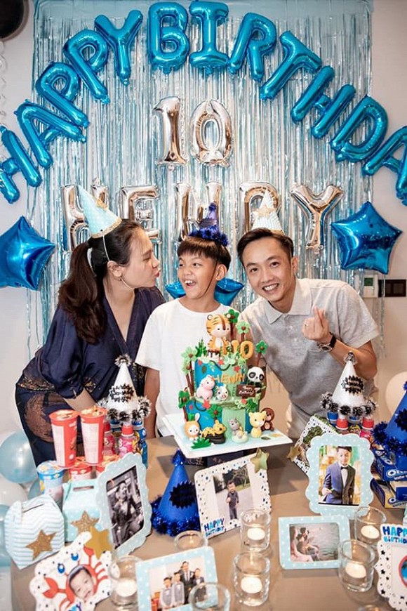 Cường Đô la và Đàm Thu Trang tổ chức sinh nhật cho Subeo