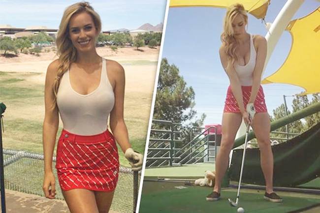 Paige Spiranac là vận động viên golf nổi tiếng với vóc dáng nóng bỏng. 

