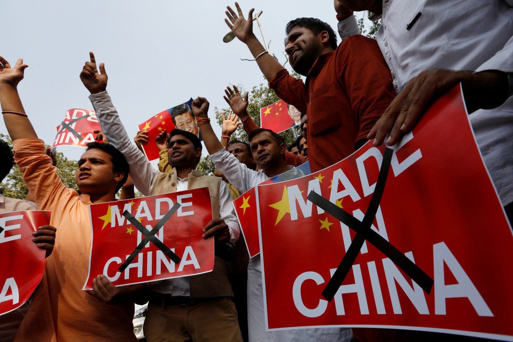 Dân Ấn Độ biểu tình phản đối Trung Quốc sau vụ đụng độ ở biên giới (ảnh: India Today)