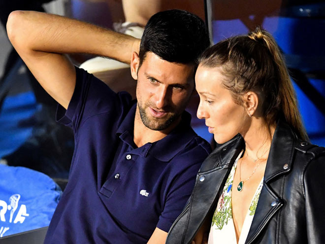 Novak Djokovic và vợ mình - Jelena Ristic đều đã nhiễm dịch Covid-19