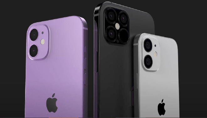 Ảnh concept dòng iPhone 12 với các cạnh vuông.