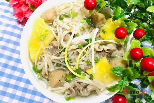 Canh chua thịt bò nấu dứa thơm ngon khó cưỡng mùa hè - 9