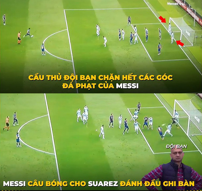 Tìm mọi cách vẫn không thể ngăn cản được Messi tỏa sáng.