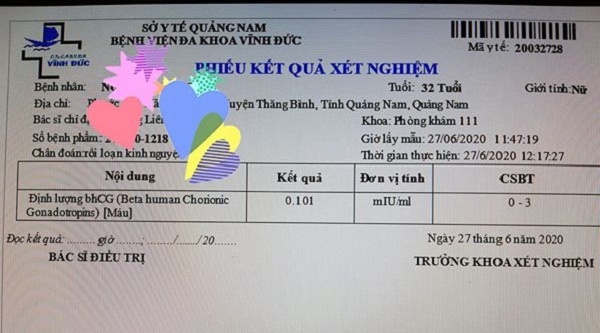 Chị D. đến bệnh viện sinh nhưng khi siêu âm mới biết mình không có thai.