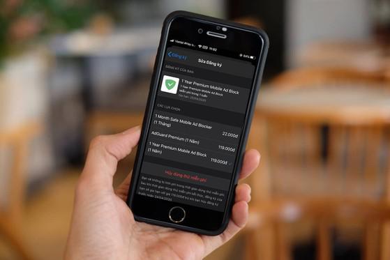 Hủy dùng thử ứng dụng trên iPhone, iPad. Ảnh: MINH HOÀNG