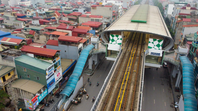 Toàn cảnh nhà ga La Khê nơi có cây xăng tiềm ẩn nguy hiểm về phòng cháy chữa cháy nên phải đóng cửa