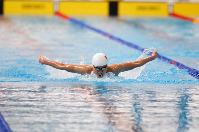 Ánh Viên&nbsp;đang thể hiện phong độ vô cùng xuất sắc ở giải bơi vô địch quốc gia