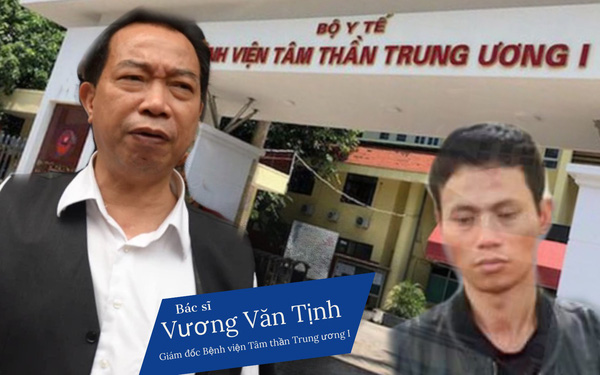 Ông Vương Văn Tịnh, Giám đốc Bệnh viện Tâm thần Trung ương I (bên trái). Ảnh: NLĐ