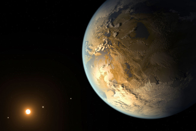 Ảnh đồ họa mô tả một ngoại hành tinh sống được - Ảnh: NASA
