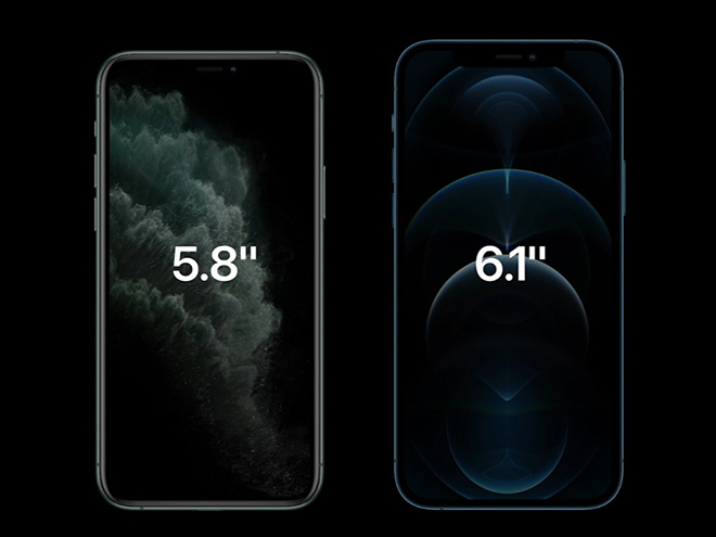 iPhone 12 Pro có màn hình lớn hơn.