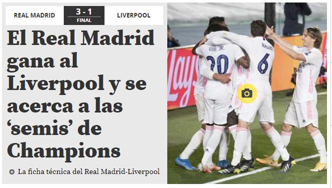 Mundo Deportivo nói về chiến thắng của Real