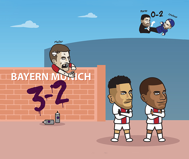 Bayern Munich bị đánh bại ngay trên sân nhà ở lượt đi cúp&nbsp;C1.