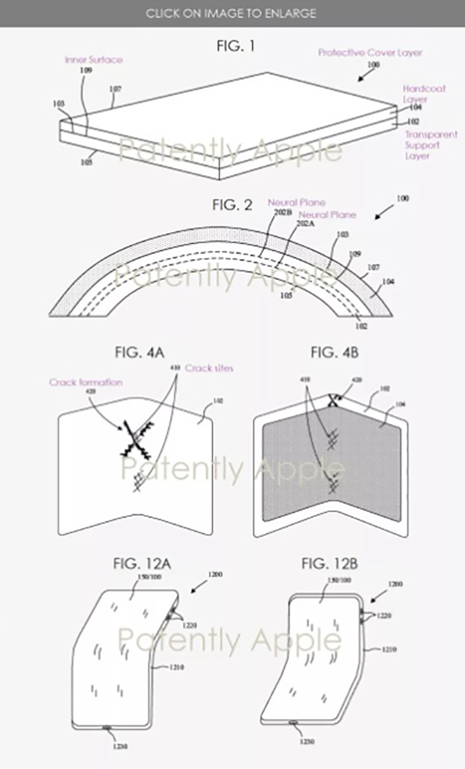 Bằng sáng chế liên quan đến iPhone có màn hình gập.