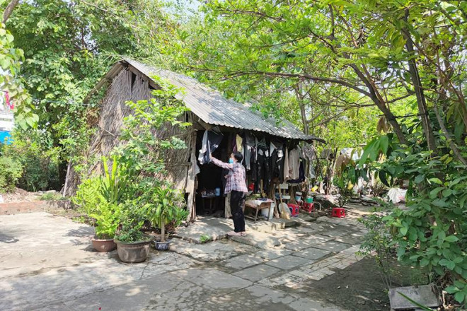 Căn nhà của gia đình bà Trinh. Ảnh: Nguyễn Hiền