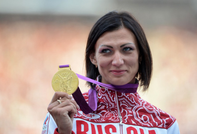 Natalya Antyukh vô địch 400 rào Olympic 2012.&nbsp; &nbsp;Ảnh: AFP