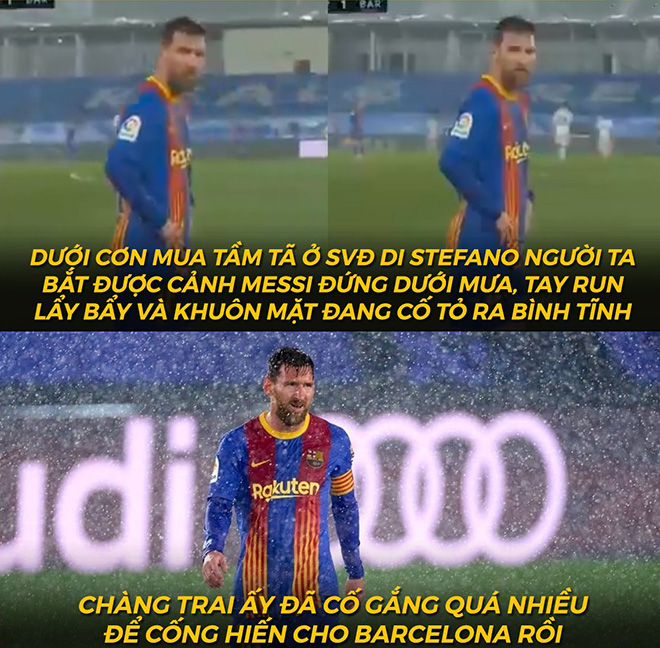 Messi đang cho thấy dấu hiệu rõ rệt của tuổi tác.