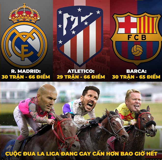 Cuộc đua vô địch La Liga lúc này đang rất gay cấn.