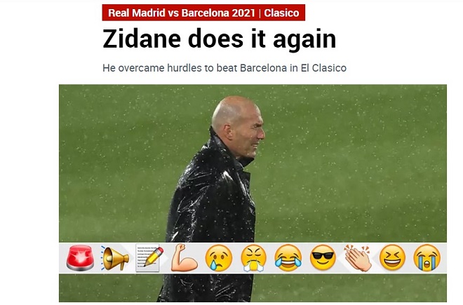 Bức ảnh vui nhộn của Marca dành cho HLV Zidane&nbsp;