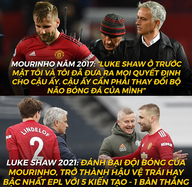 Luke Shaw đang chứng minh cho sự sai lầm của Mourinho.