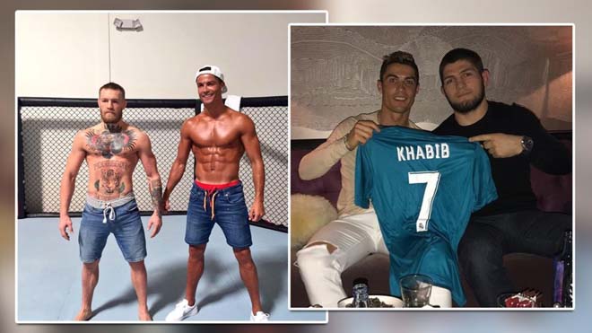 Ronaldo từng chụp ảnh cùng McGregor và Khabib
