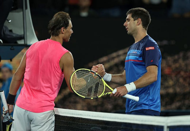 Nadal toàn thắng cả 4 lần gặp Delbonis trước đây