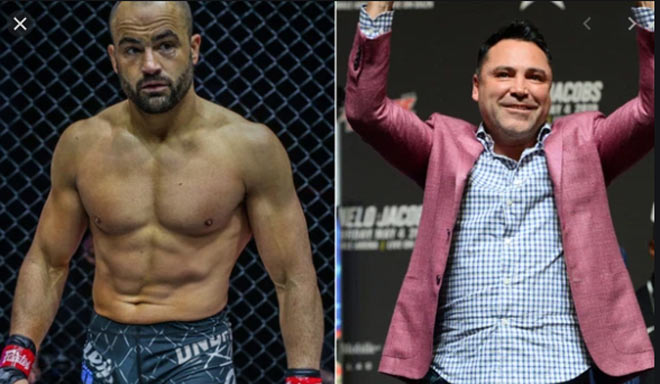 Eddie Alvarez (trái) có thể là đối thủ ngày tái xuất&nbsp;của Oscar De La Hoya