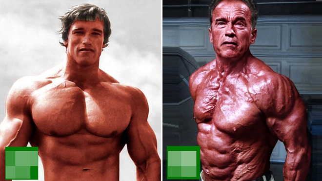 Schwarzenegger vẫn có cơ bắp đồ sộ dù đã 73 tuổi