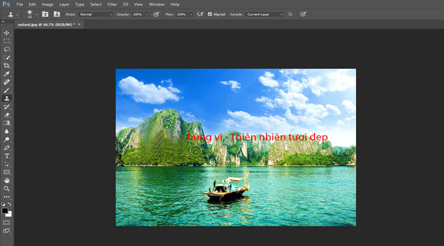 Cách xóa chữ trên ảnh trực tuyến và Photoshop đơn giản - 16